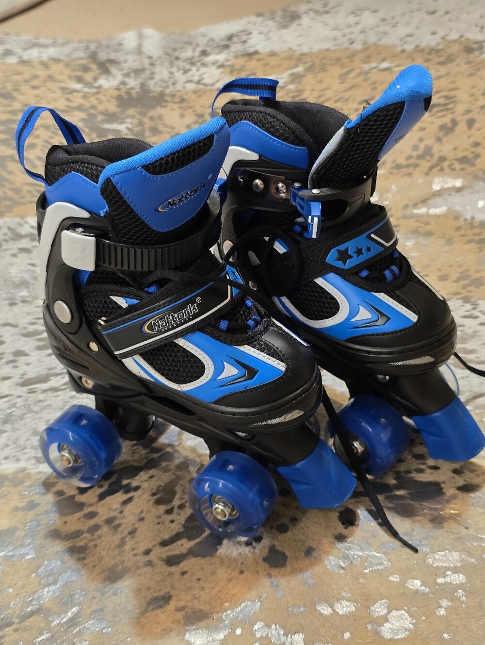 Nautica Kids Blue Adjustable Quad Roller Skates